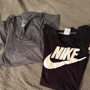 Nike Gray tank  and Black tshirt bundle